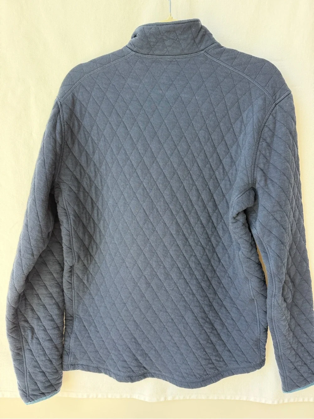 J.Crew Quilted Quarter Zip Pullover Size Medium Navy